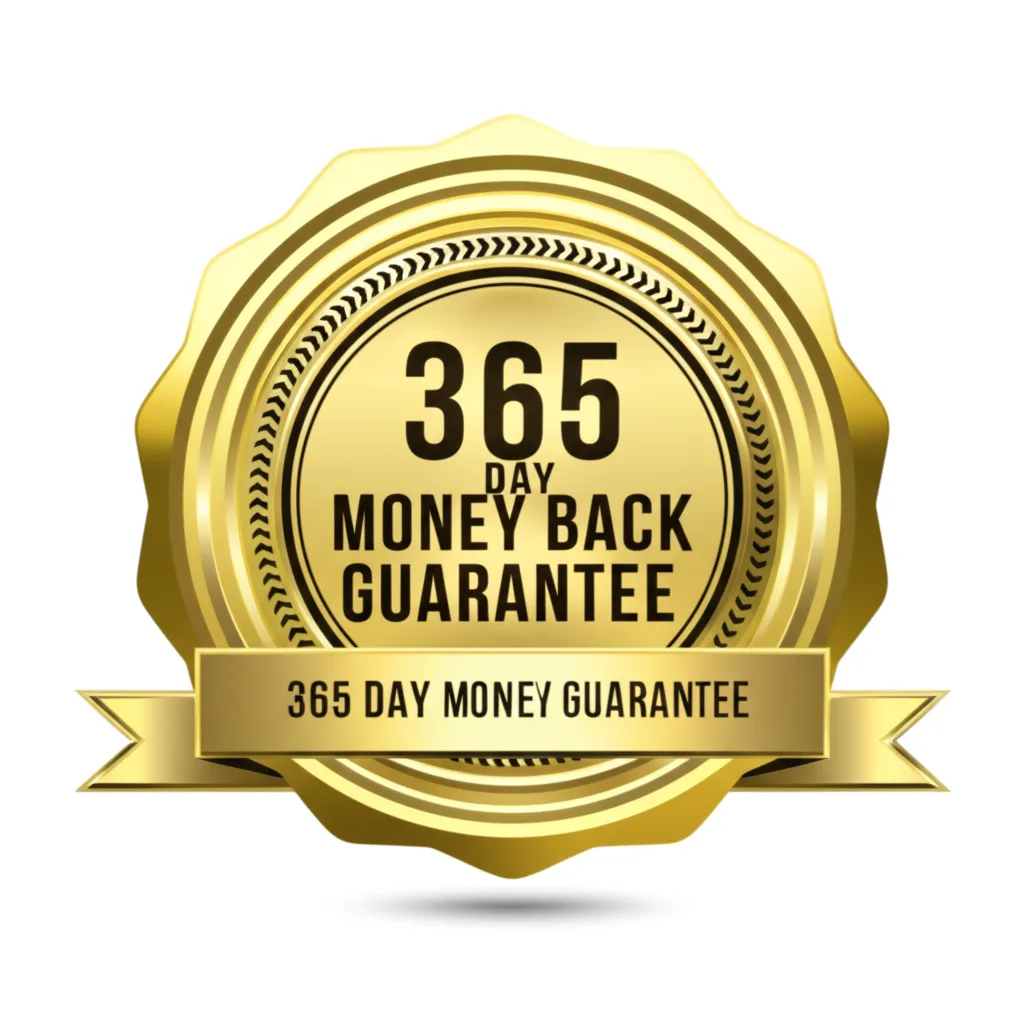 Dubai Wealth Secret 365-Day Money-Back Guarantee Seal